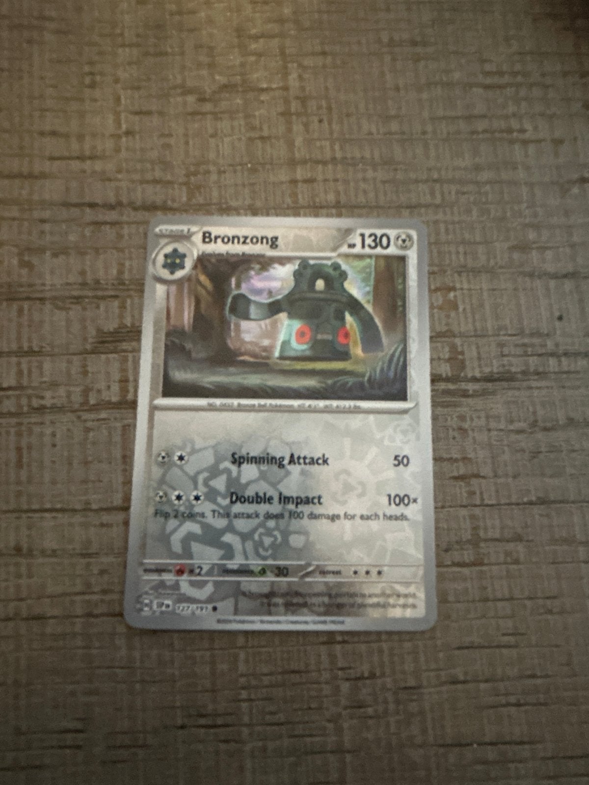 Pokémon Kaart Bronzong 130 HP - Zeldzaam, Ophalen of Verzenden, Zo goed als nieuw, Losse kaart