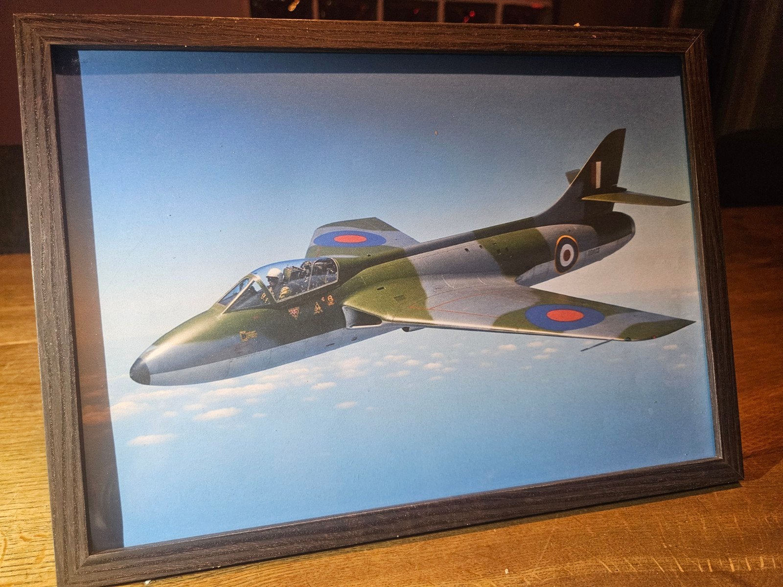 Poster Hawker Hunter F.Mk1, Ophalen of Verzenden, Kaart, Foto of Prent