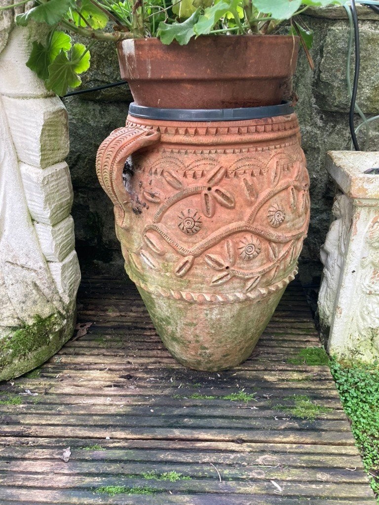 Tuinvaas Traditionele Toscaanse olijf- of voorraadkruik tuin, Tuin en Terras, Ophalen, Gebruikt