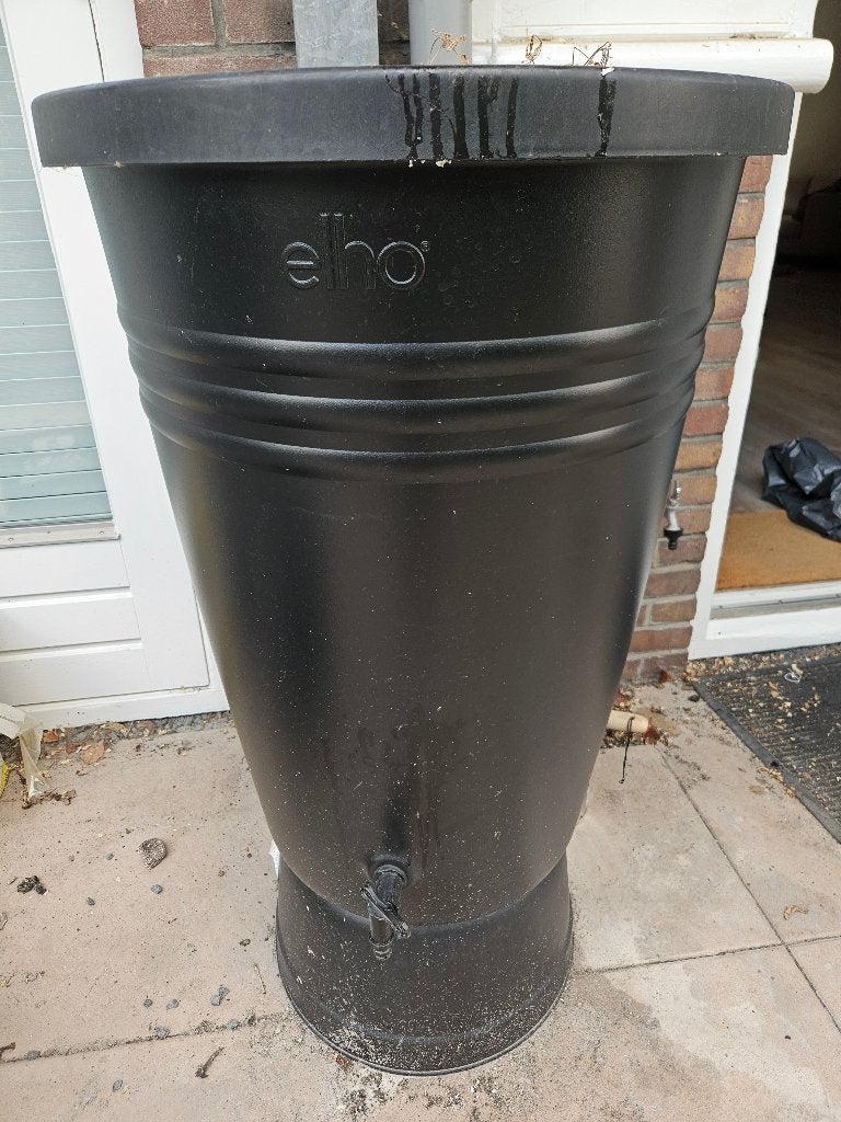 Elho regenton met plantenbak 110 liter, Tuin en Terras, Regentonnen, Ophalen, Kunststof, Gebruikt, Met kraantje