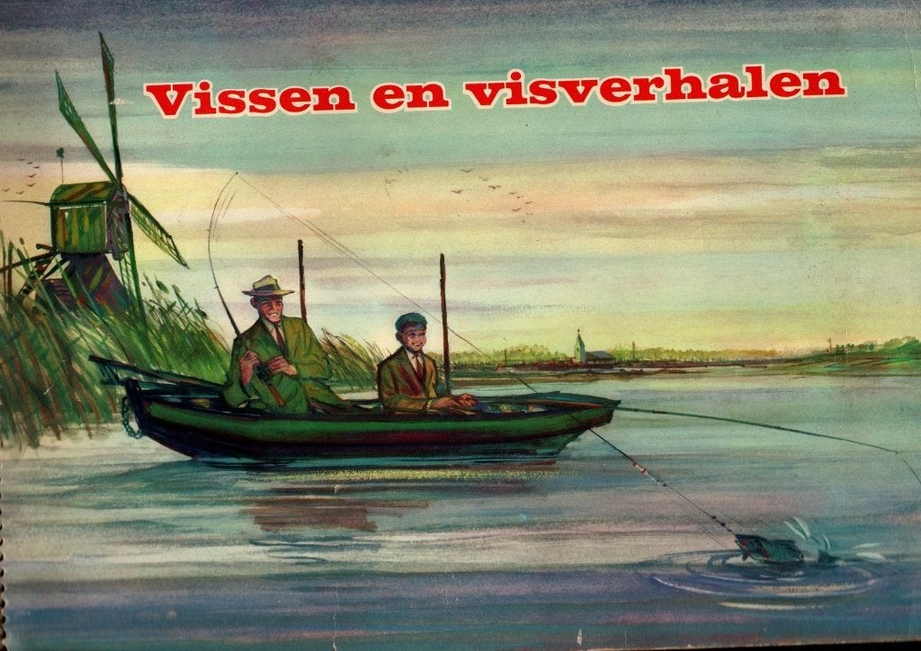 Vissen en visverhalen, compleetplaatjes album, Ophalen of Verzenden, Gelezen, Piet Ooms jr., Plaatjesalbum