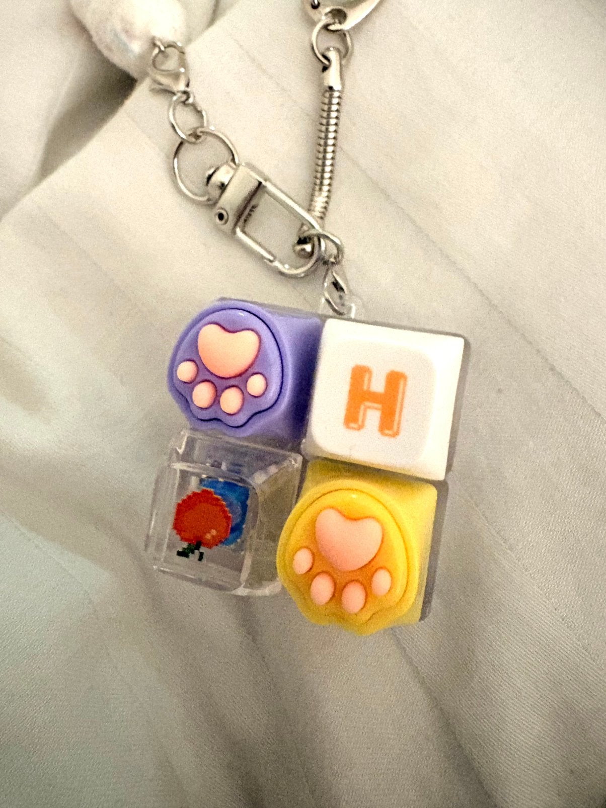 Klikker fidget sleutelhanger kattenpoten schattig keychain, Ophalen of Verzenden, Nieuw, Armband