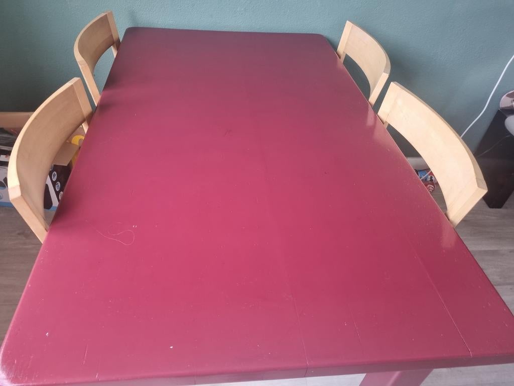 Mooie stevige eettafel, Ophalen, 200 cm of meer, 50 tot 100 cm, Zo goed als nieuw