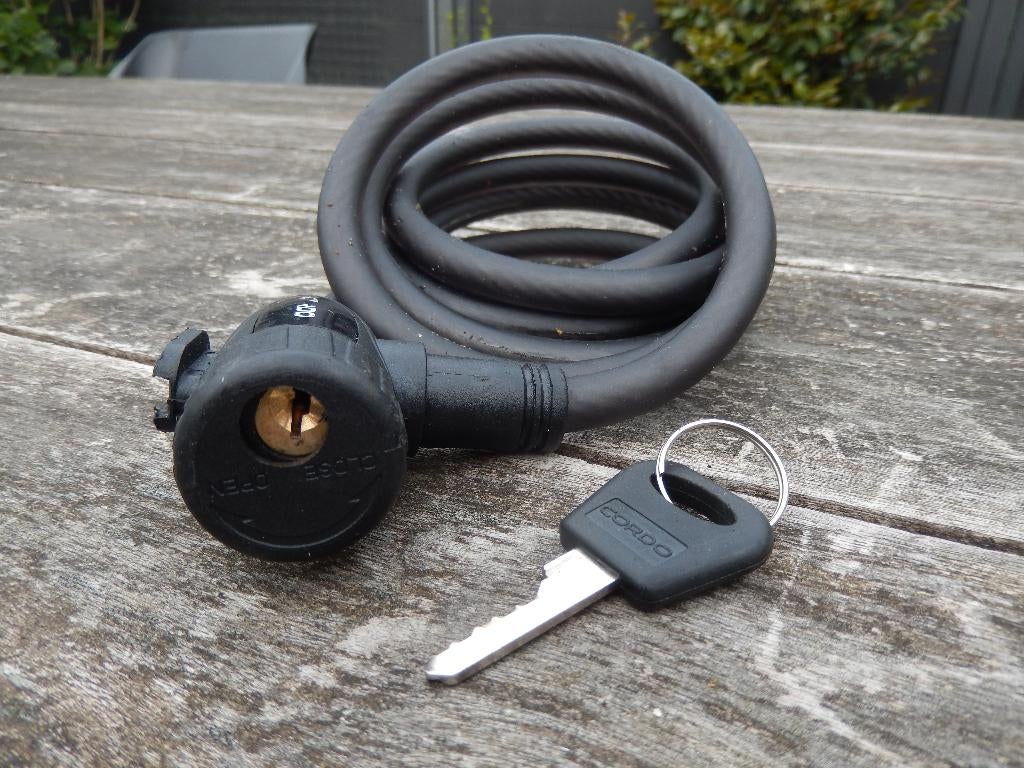 Cordo Mamba fietsslot - kabelslot -  hangslot 180/10 ZWART, Ophalen of Verzenden, Zo goed als nieuw, Kabelslot