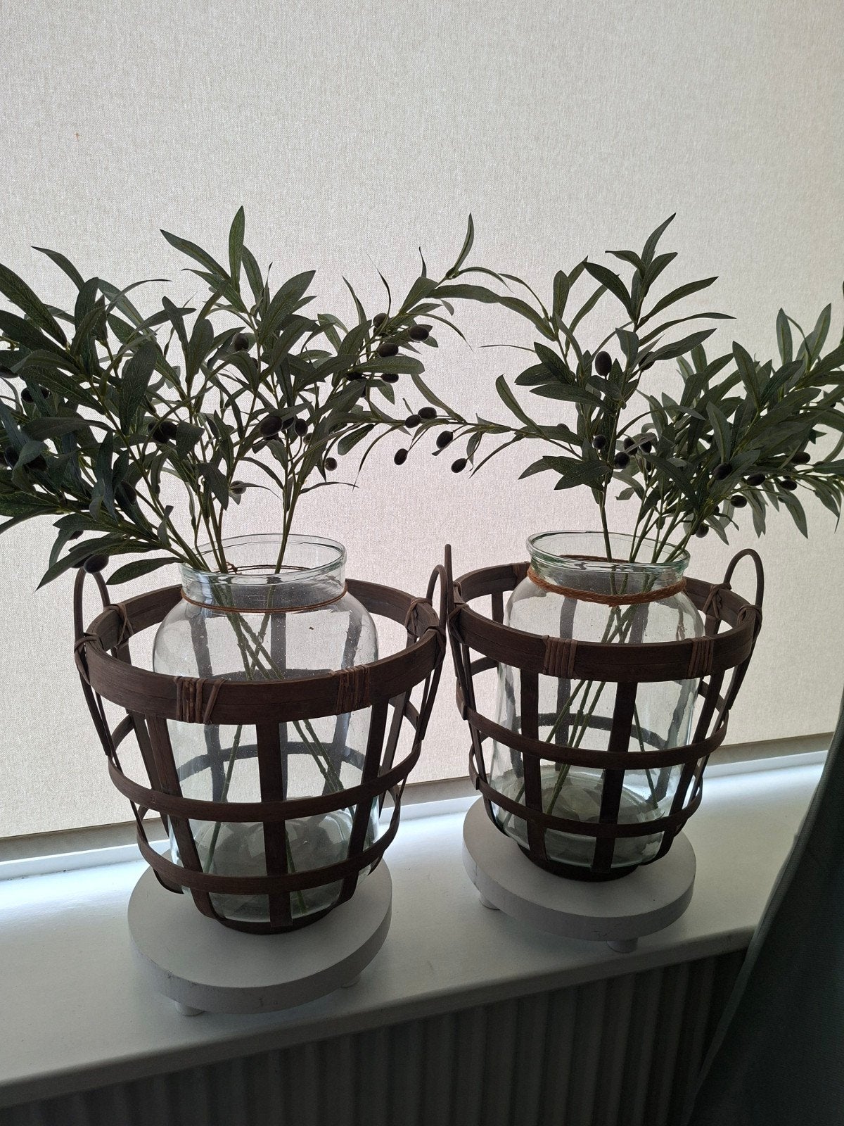 Decoratieve manden set van 4, Ophalen, Met handvatten, Gebruikt, Mand