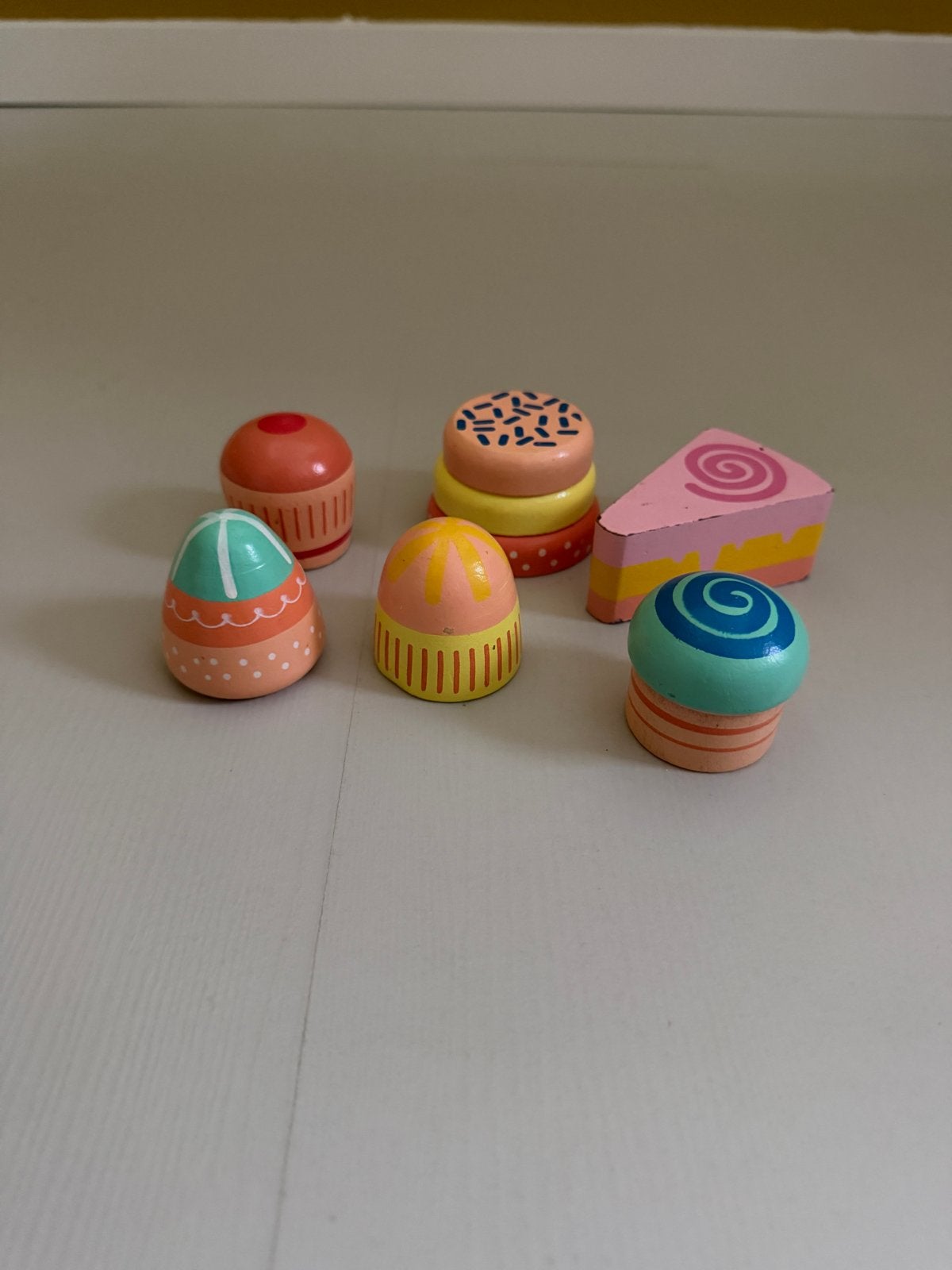 Houten speelgoed eten set - fruit, groenten, gebak & ontbijt, Ophalen, Zo goed als nieuw, Jongen of Meisje