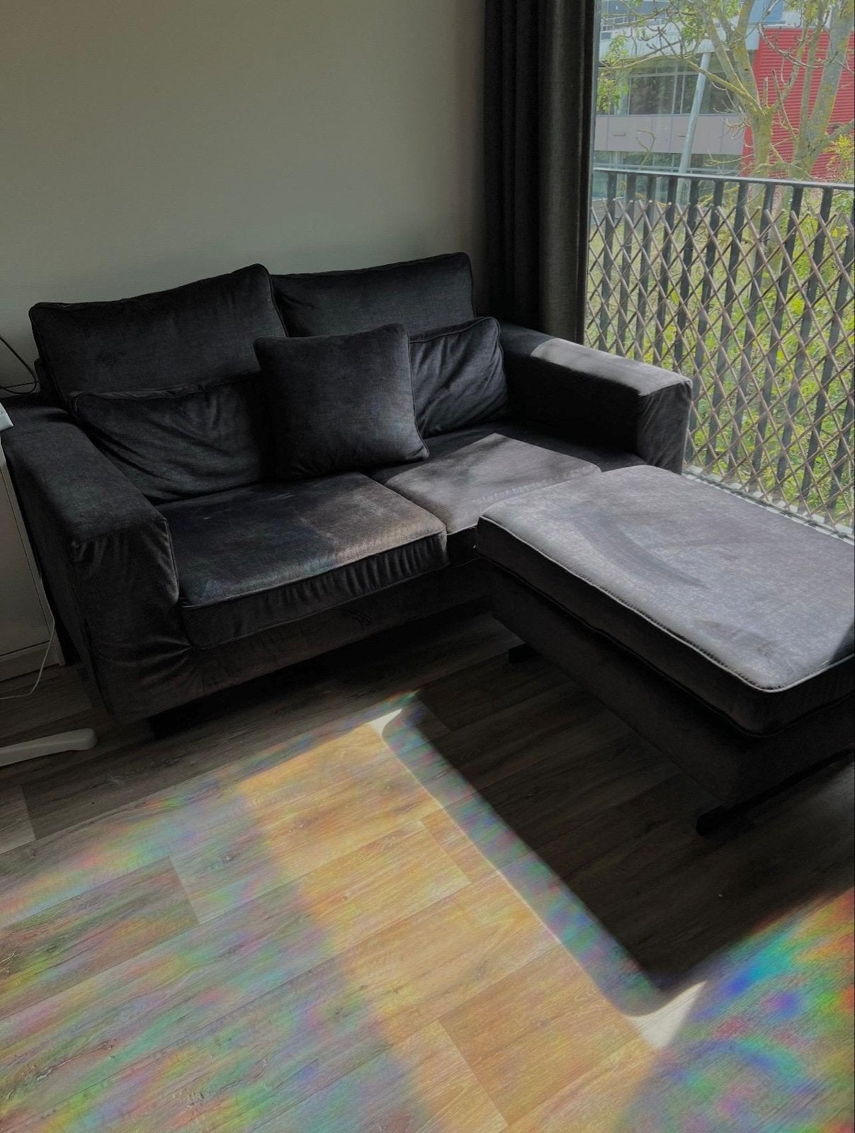 2.5-zitsbank met chaise longue, Huis en Inrichting, Ophalen, Gebruikt, 100 tot 125 cm, 150 tot 200 cm