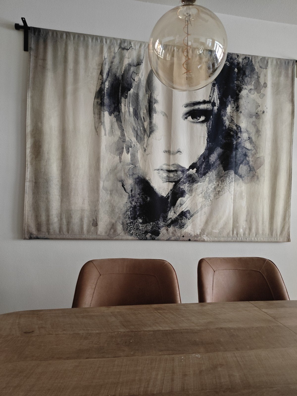 Wandkleed  200 x140 cm.  Groen beige en zwart, Ophalen, Zo goed als nieuw