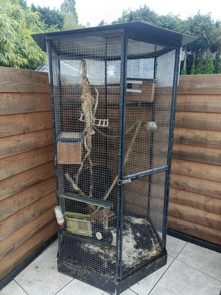 Eekhoorn Volière met toebehoren., Dieren en Toebehoren, Ophalen, Gebruikt, Aluminium, Volière