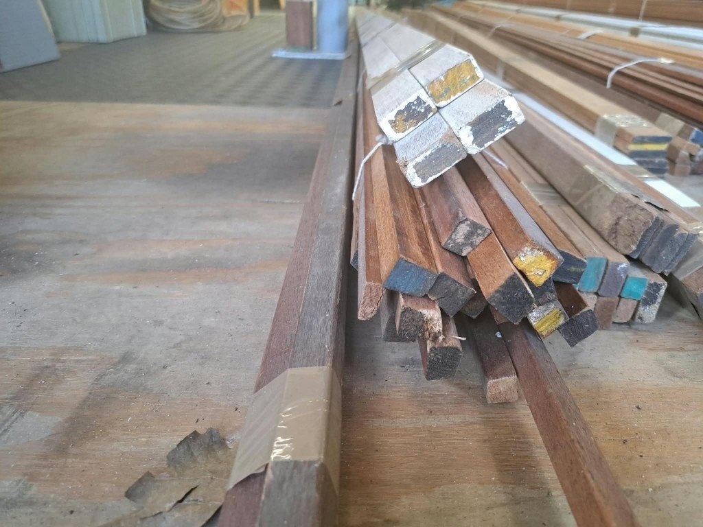 Diverse Meranti Glaslatten, Ophalen, Gevelraam of Ruit, Minder dan 80 cm, Minder dan 80 cm