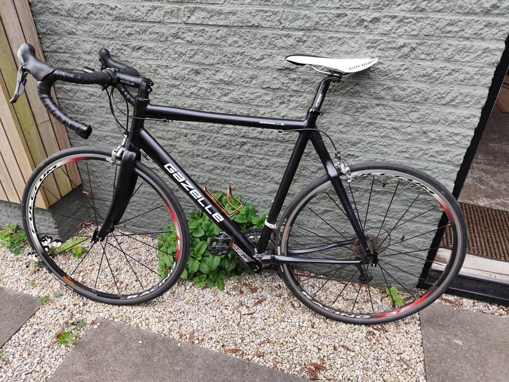 Gazelle racefiets met aluminium frame en carbon vorken, Gebruikt, Aluminium, Ophalen of Verzenden, 57 tot 61 cm