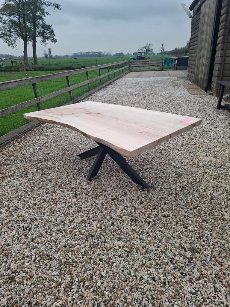 Prachtige boomstamtafel / populierenhout / eettafel, 50 tot 100 cm, Vijf personen of meer, Rechthoekig, Ophalen