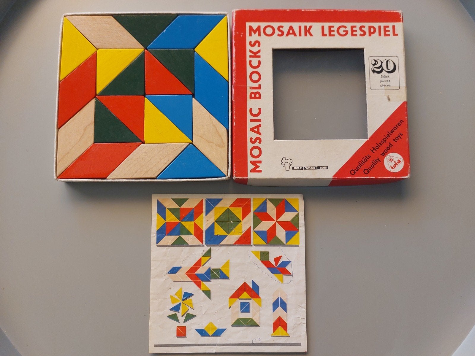 TOFA MOZAÏEK LEGSPEL/ PUZZEL/ TANGRAM compleet met voorbeeld, Ophalen of Verzenden, Zo goed als nieuw, Knutselen