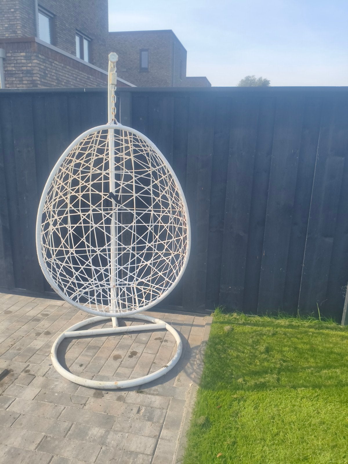 Schommelstoel met kussens - opknapper, Tuin en Terras, Ophalen, Gebruikt, Met standaard, Eenpersoons