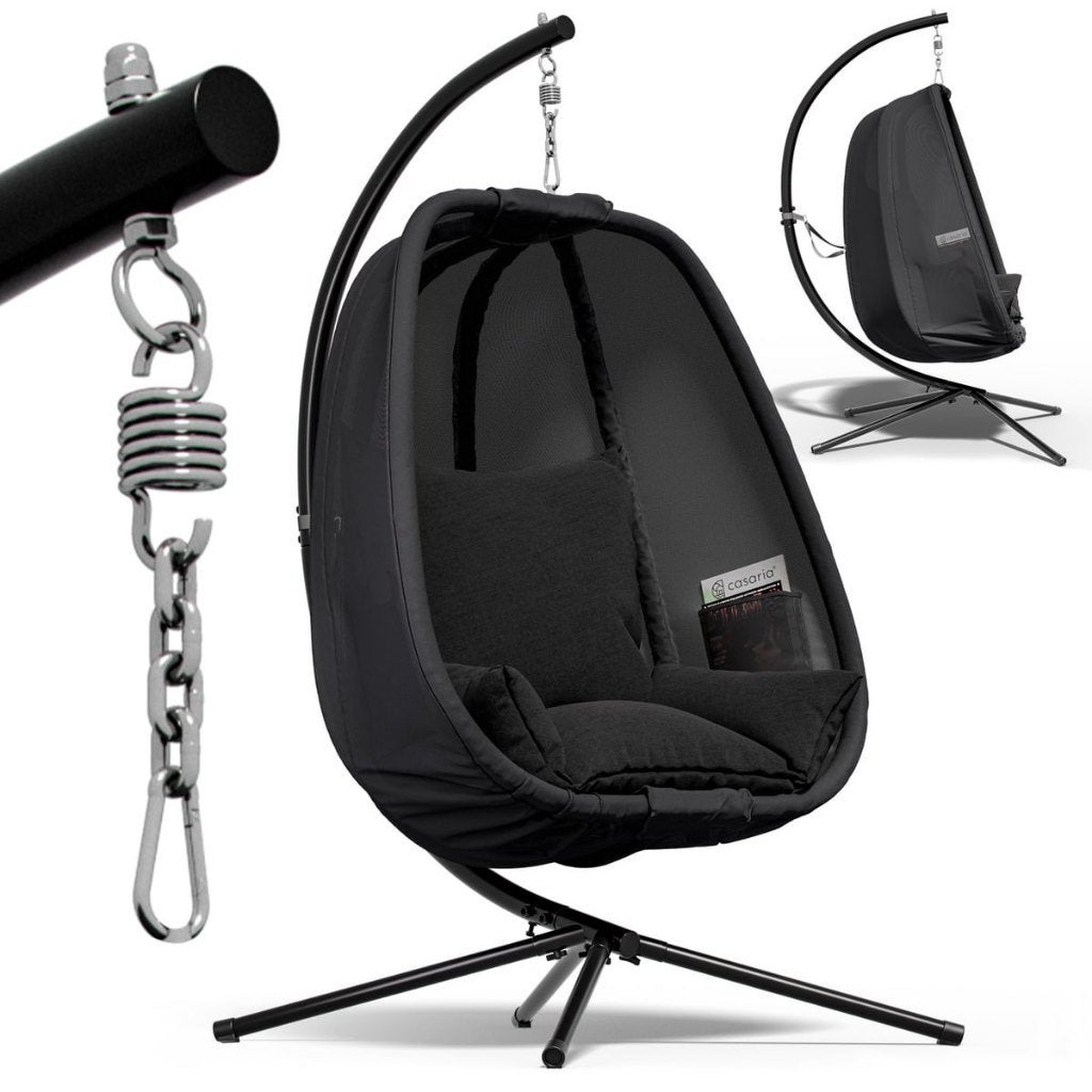Hangstoel + standaard egg eenpersoons swing GRATIS BEZORGD, Hangstoel, Verzenden, Nieuw, Metaal