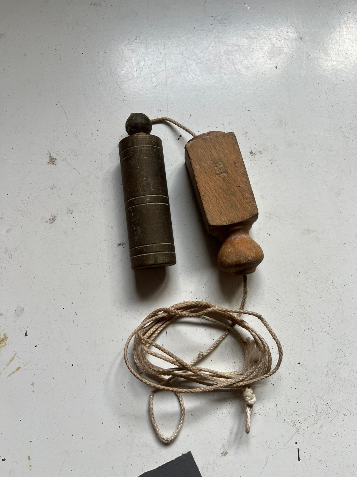 Antiek schietlood, Antiek en Kunst, Ophalen of Verzenden
