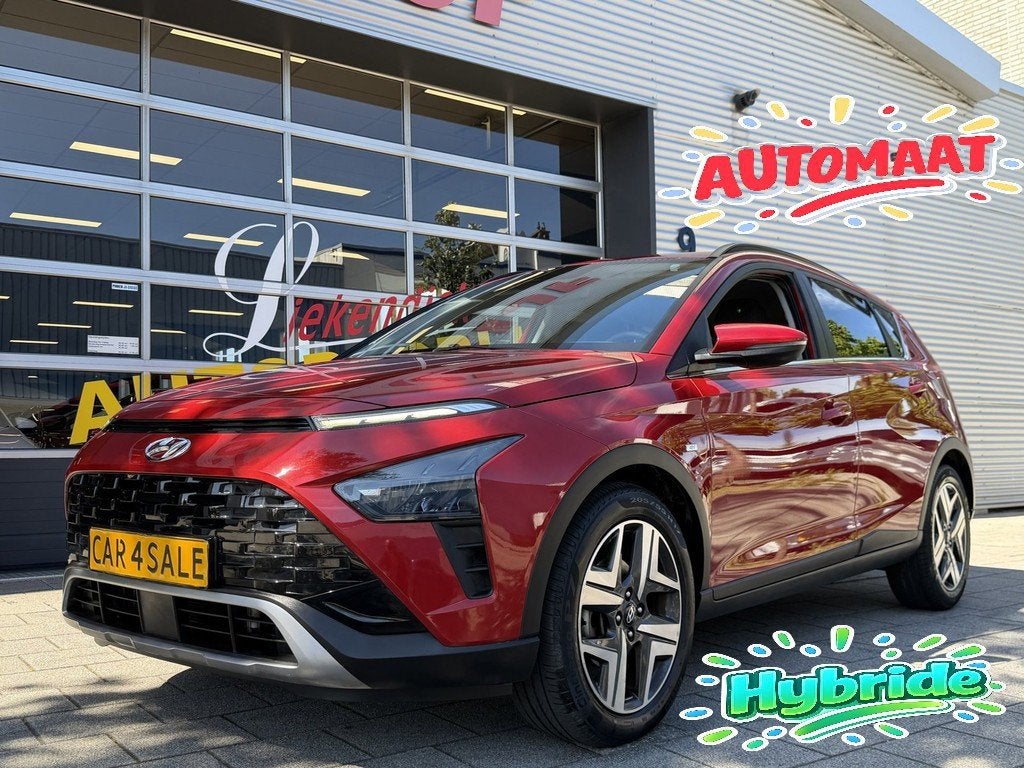 Hyundai Bayon 1.0 T-GDI Premium Creative Mild Hybrid - Autom, Auto's, Gebruikt, Zwart, 1110 kg, Origineel Nederlands