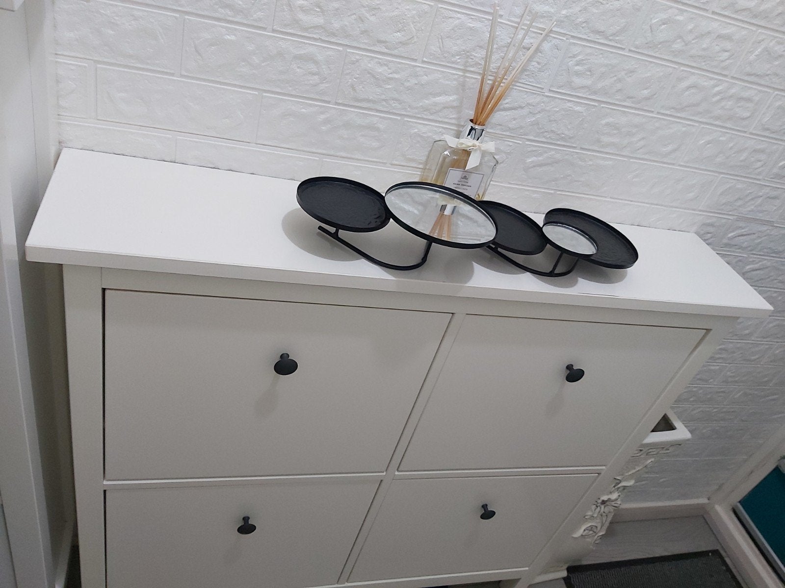 Witte schoenenkast met 4 vakken, Ophalen of Verzenden, Zo goed als nieuw, Modern, minimalistisch