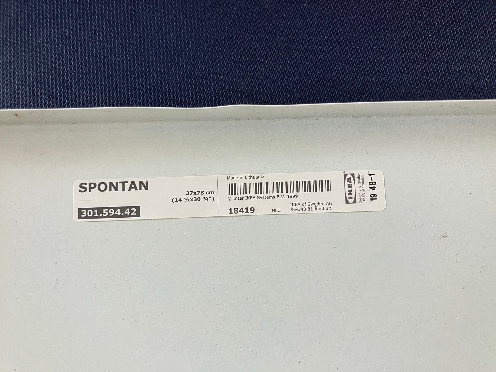 IKEA SPONTAN magnetisch bord 37x78 cm wit, Ophalen, Gebruikt