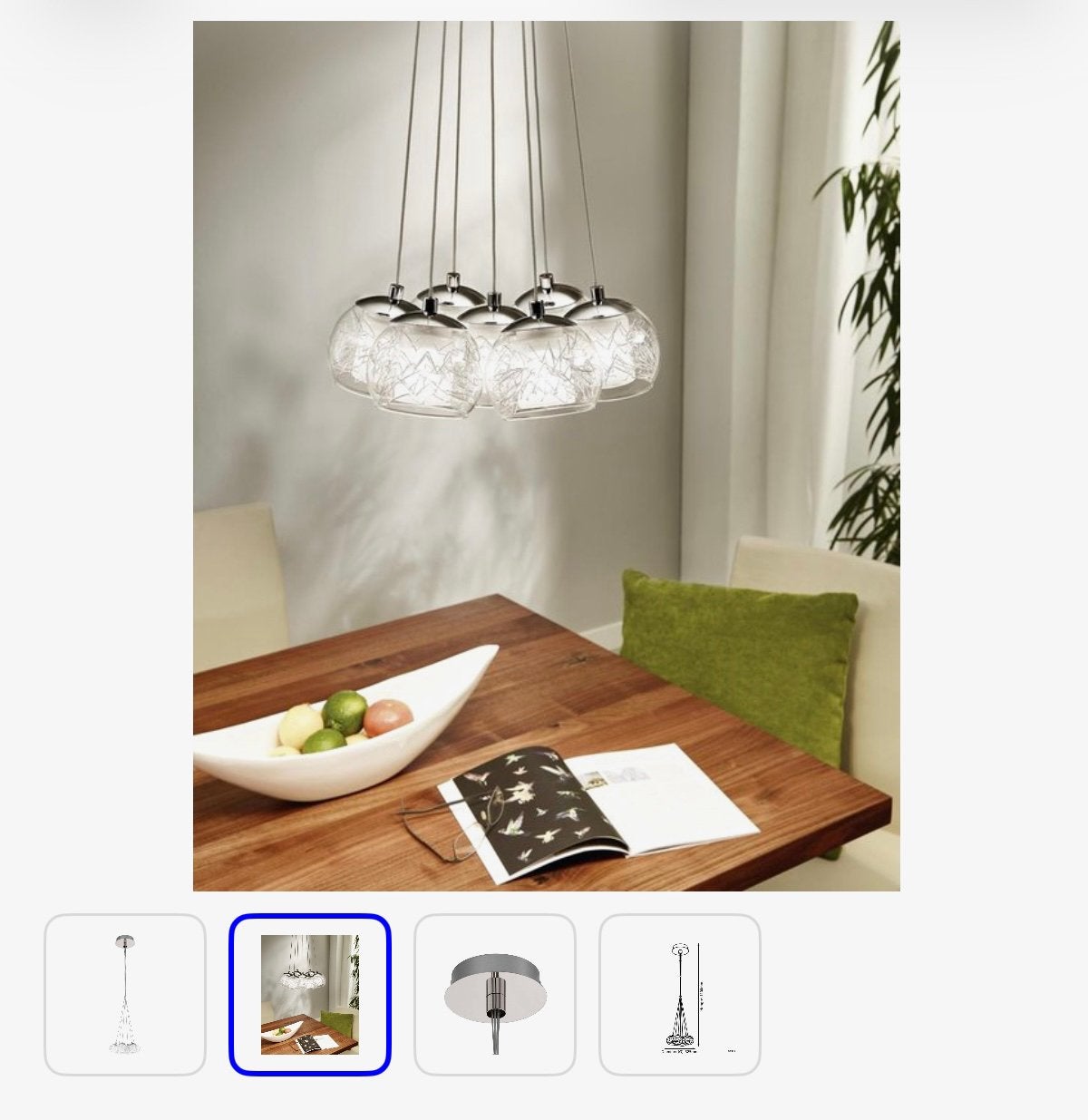 Design hanglamp Eglo Poldras, Ophalen, Gebruikt, Overige fittingen, Modern