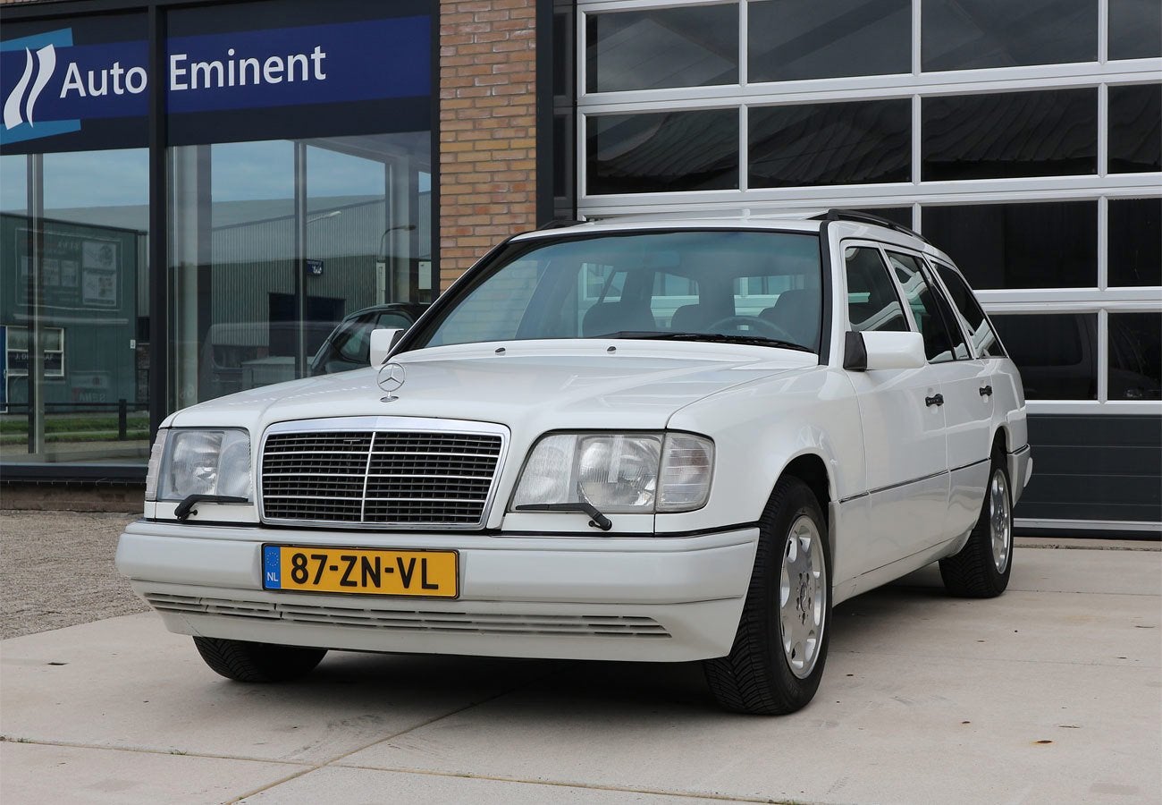 Mercedes-Benz E-klasse Combi 280 aut5 ECC Schuifdak Cruise Z, Auto's, Automaat, Gebruikt, Verwarmde buitenspiegels, Wit