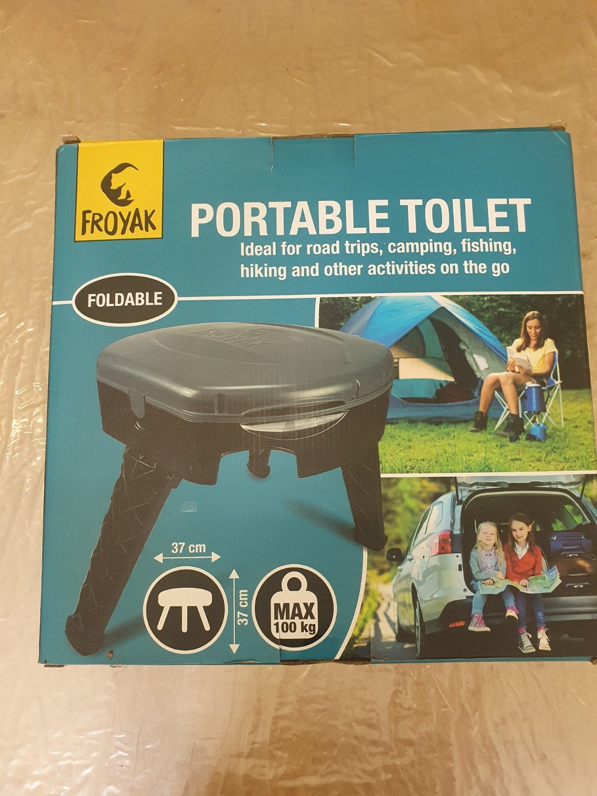 Froyak Draagbaar Opvouwbaar Toilet - Ideaal voor Reizen, Caravans en Kamperen, Kampeeraccessoires, Nieuw, Ophalen