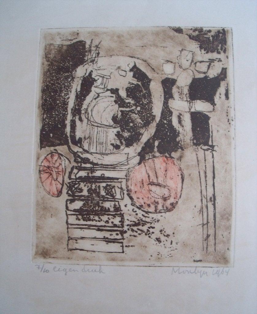 Jan Montyn (1924-2015) zonder titel - nr. 7/10 - 1964, Ophalen of Verzenden