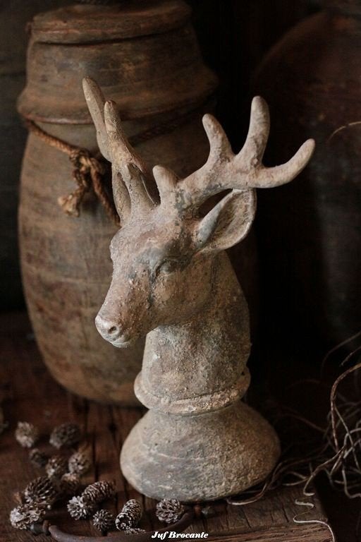 Hertenkop in staande positie, Www.jufbrocante.nl, Www.jufbrocante.nl, Nieuw, Ophalen of Verzenden