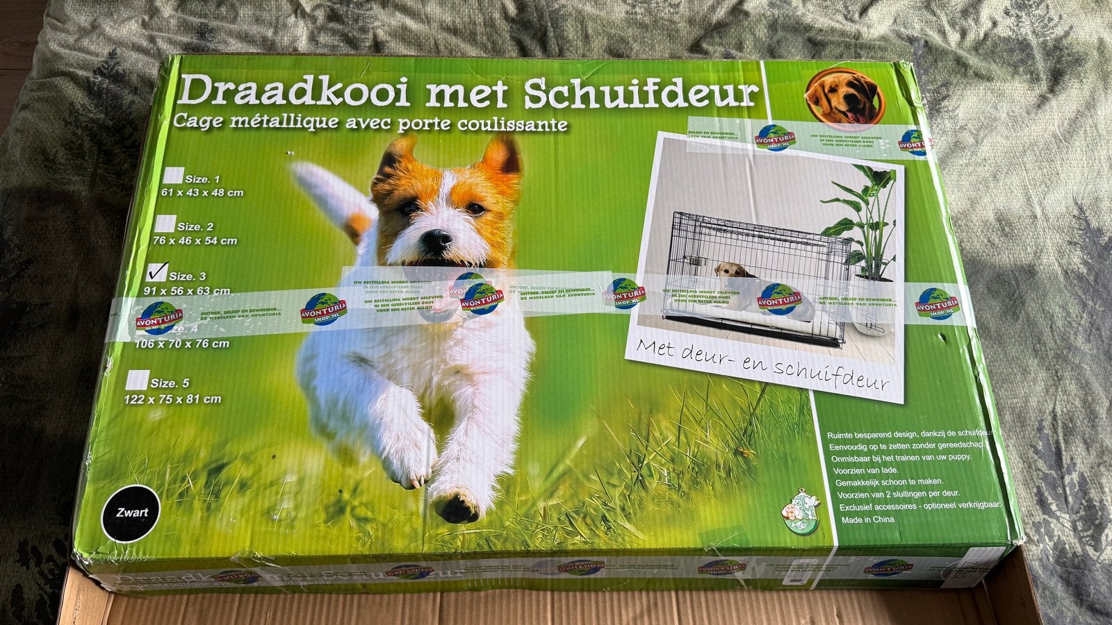 Bench met schuideur zwart, Dieren en Toebehoren, Hondenbenches, Zo goed als nieuw, Ophalen