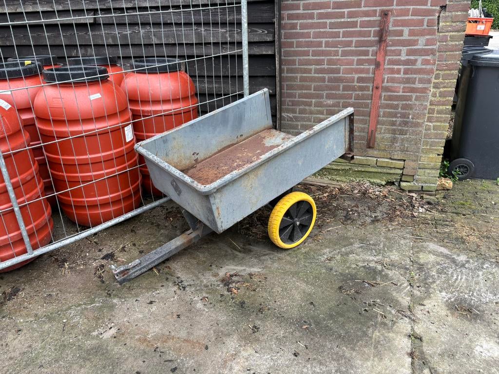 Karretje achter quad of tuintrekker kipper, Ophalen, Zo goed als nieuw, Transportkar