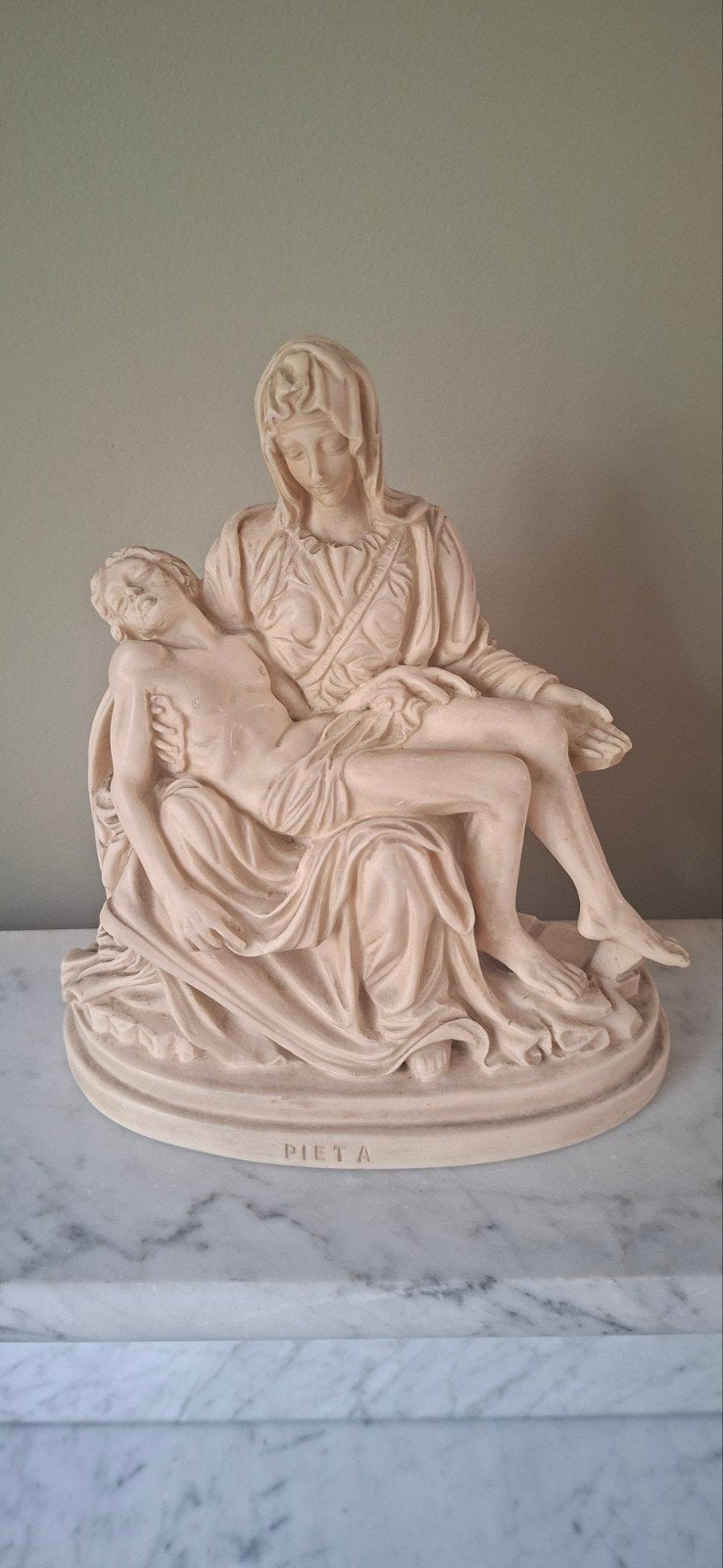 Prachtig Vintage Beeld La Pietà – Gino Ruggeri (Italië), Ophalen of Verzenden, 20 - 50 cm, Religie, Gemerkt