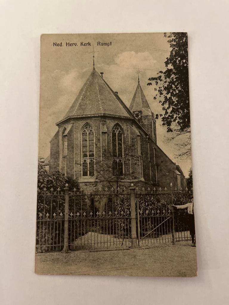 Ansichtkaart Ned. Herv. Kerk Rumpt, Verzamelen, Ophalen of Verzenden, Voor 1920, Gelopen, Gelderland