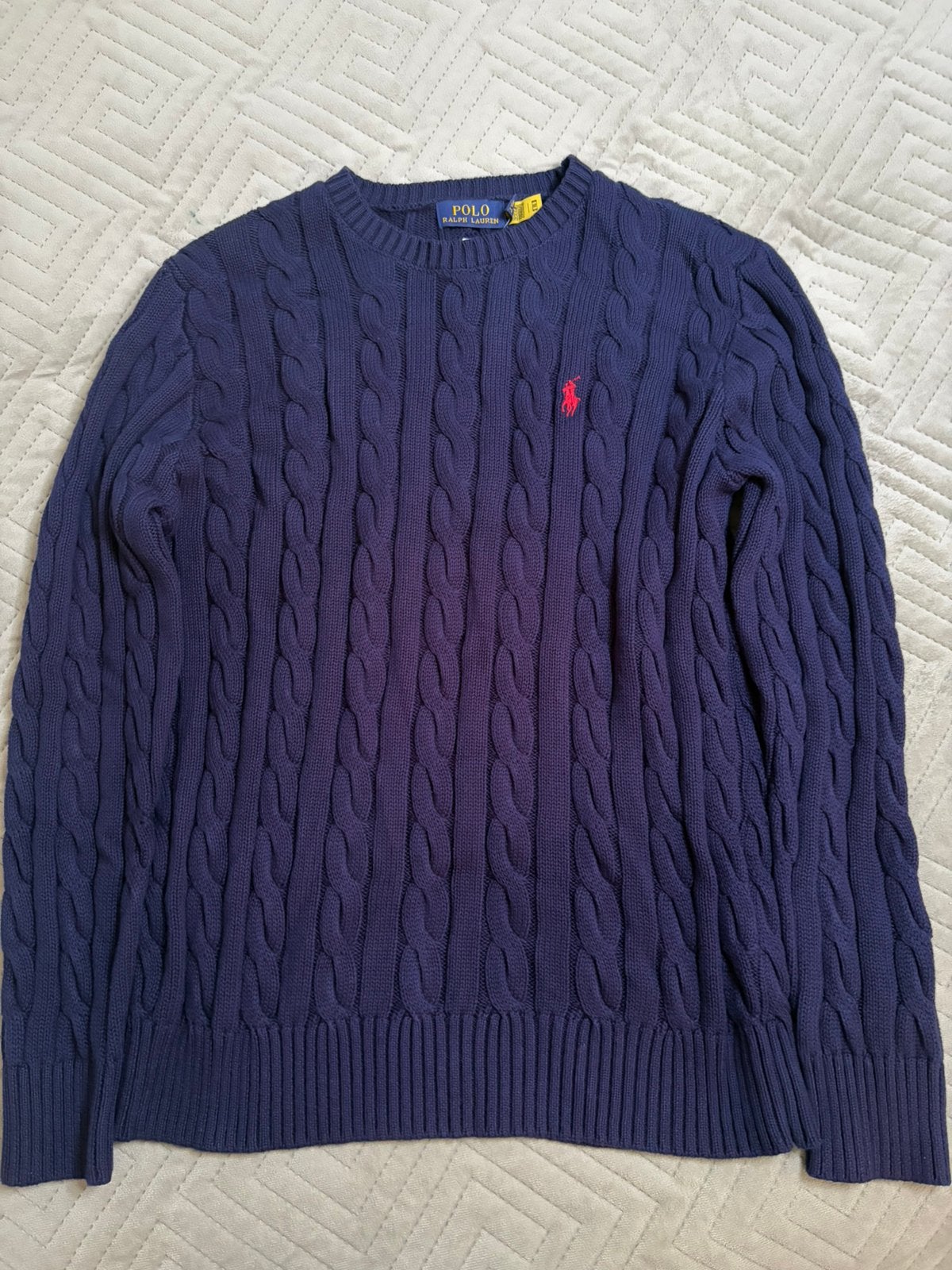 Ralph lauren cable knit sweater, Kleding | Heren, Truien en Vesten, Verzenden, Zo goed als nieuw, Maat 48/50 (M), Blauw