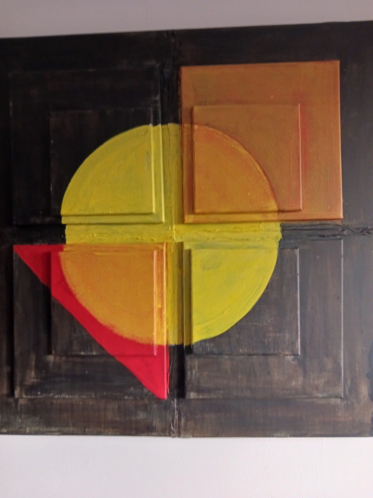 abstract schilderij 80x80, Ophalen