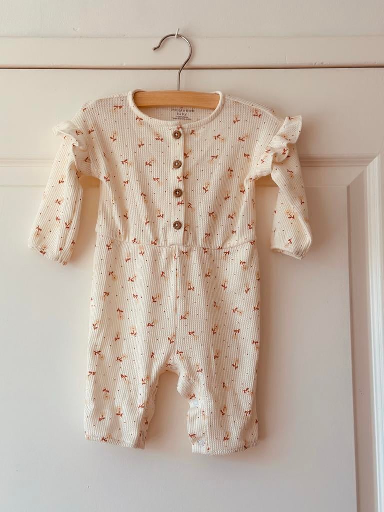 Primark Baby Romper met bloemenprint en ruches, Kinderen en Baby's, Ophalen of Verzenden, Zo goed als nieuw, Jongetje of Meisje
