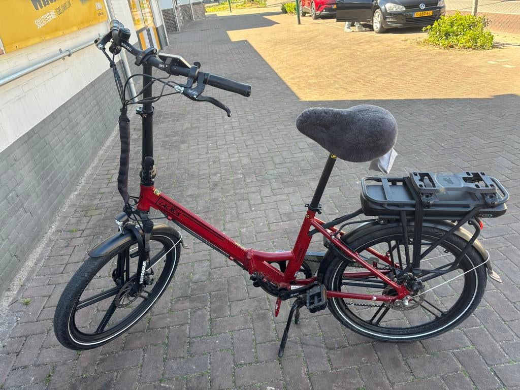 Opvouwbare elektrische fiets - Lacros, Fietsen en Brommers, Elektrische fietsen, Gebruikt, Minder dan 47 cm, 30 tot 50 km per accu