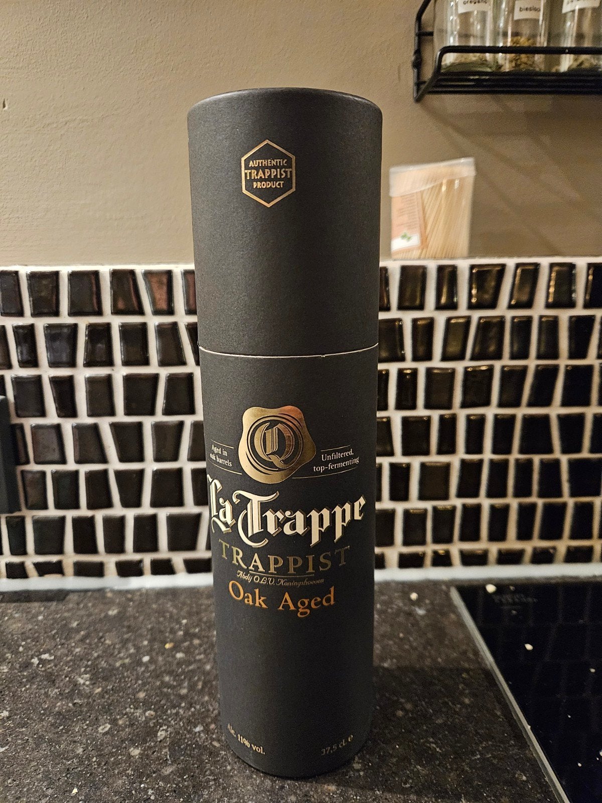 La trappe oak aged batch 54, Verzamelen, Ophalen of Verzenden, Zo goed als nieuw, Flesje(s), La Trappe