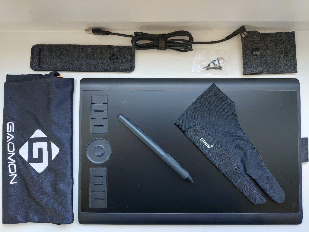GAOMON M10K Drawing Tablet – Complete Set, Computers en Software, Tekentablets, Ophalen, Zo goed als nieuw, Bedraad, GAOMON