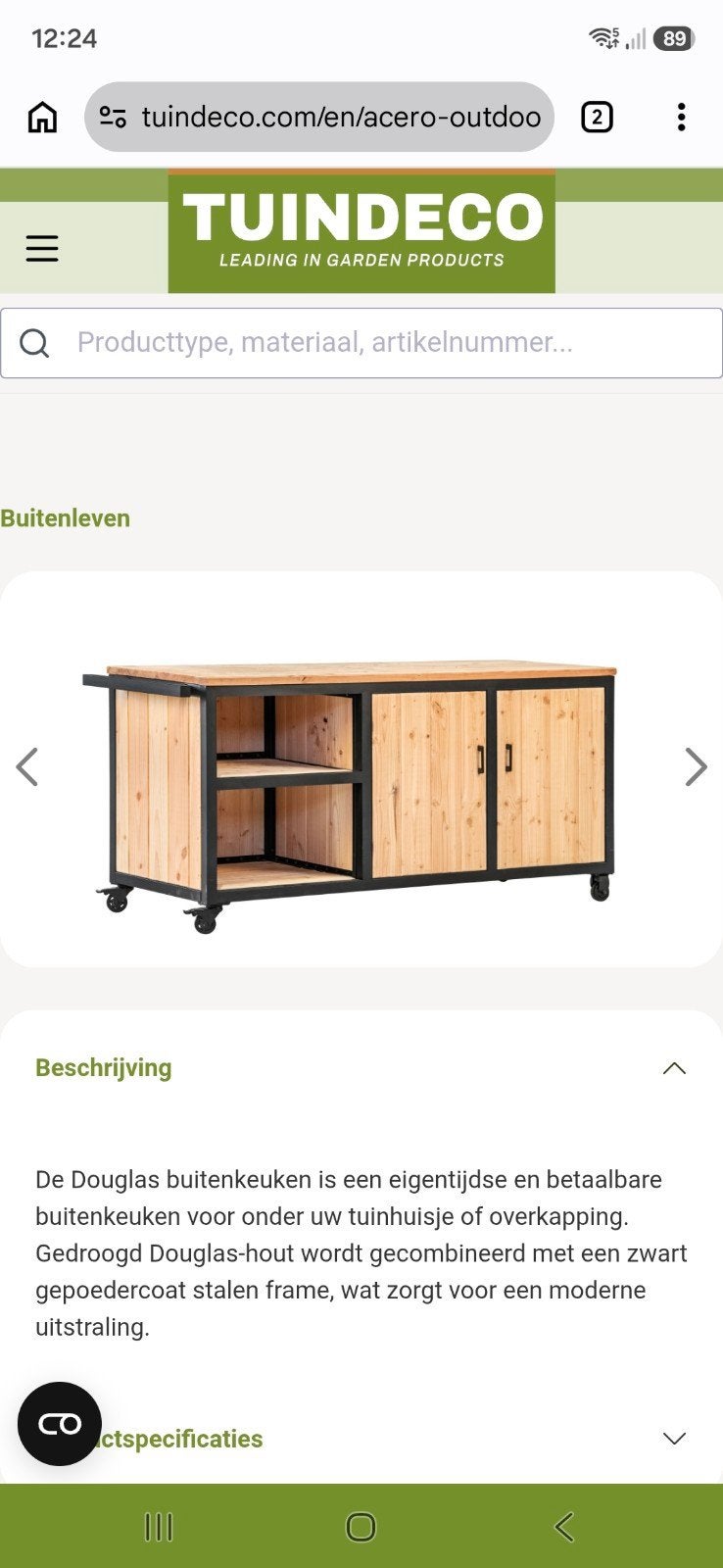 Nieuwe luxe buitenkeuken - 50% korting! Ideaal voor mancave, Ophalen of Verzenden, Nieuw, Gas