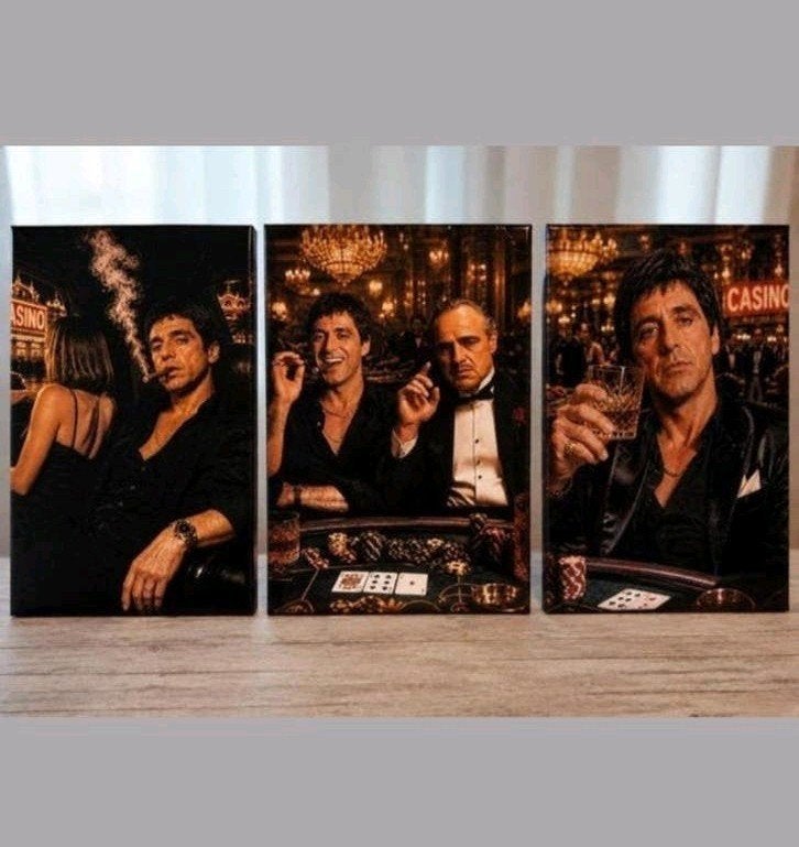 Tony Montana, The Godfather, Pablo Escobar Schilderij, Ophalen of Verzenden, Nieuw, Overige onderwerpen, Onbekend