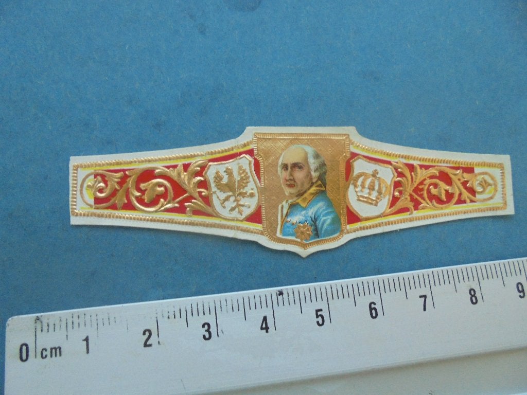 Oude sigarenband met afbeelding Duitse Edelman, Ophalen of Verzenden, Zo goed als nieuw, Sigarenbandjes