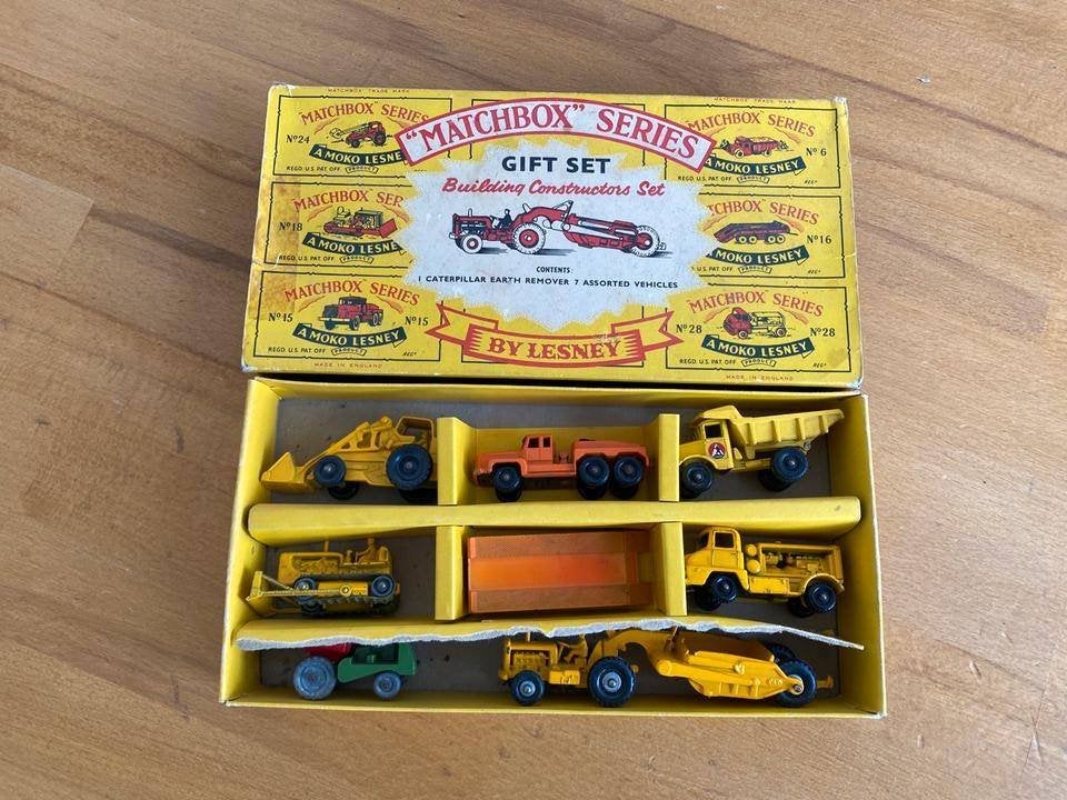 Matchbox Series Gift Set G-3 Bouwvoertuigen (Vintage), Ophalen of Verzenden