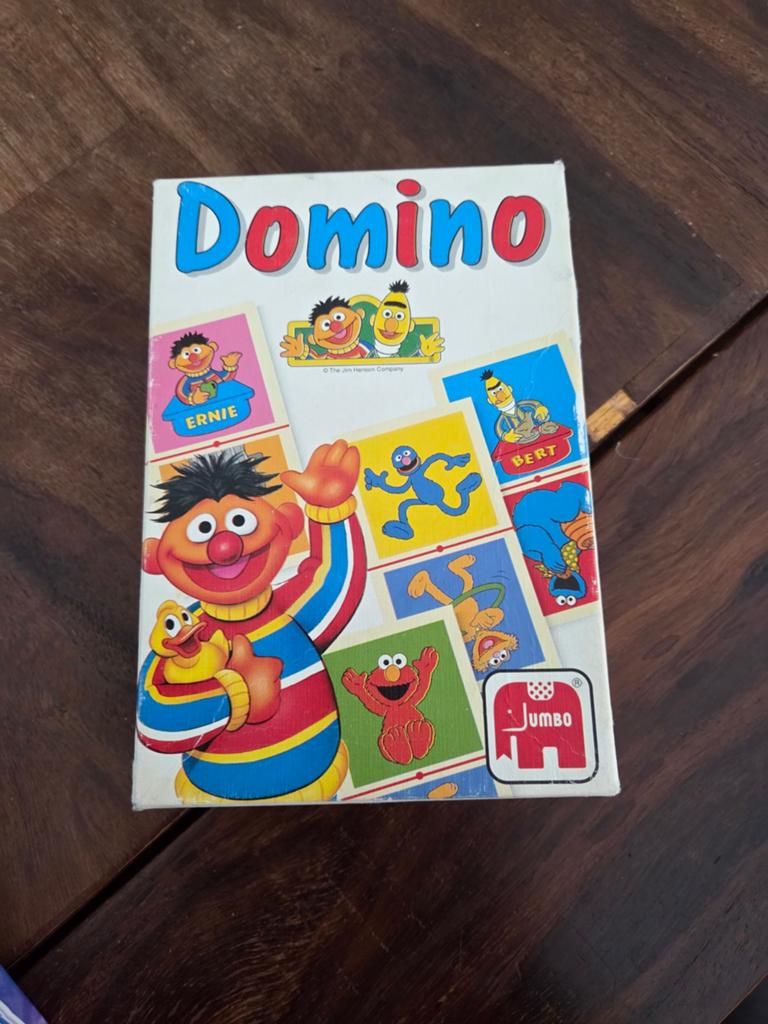 Domino Sesamstraat spel van Jumbo, Een of twee spelers, Ophalen, Gebruikt, Jumbo