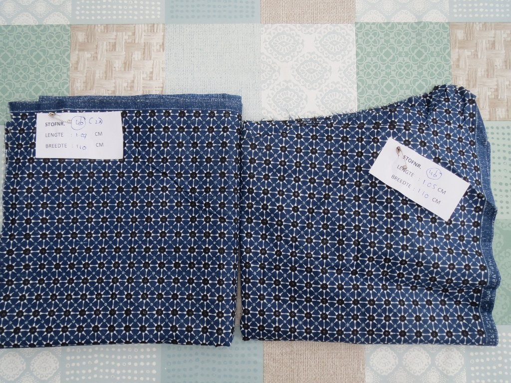 Twee lappen ( en wat kleine restjes) stof, Hobby en Vrije tijd, Bruin, 120 cm of meer, Nieuw, Ophalen of Verzenden