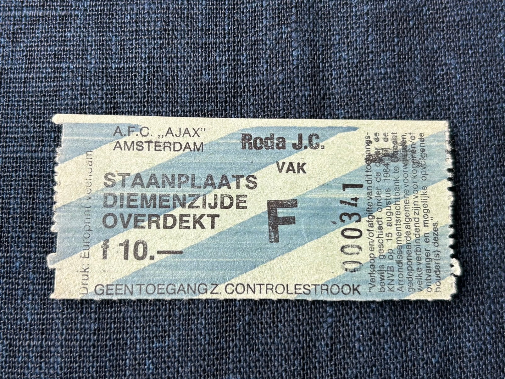 kaartje 1986 AJAX-RODA JC, Verzenden, Gebruikt, Ajax