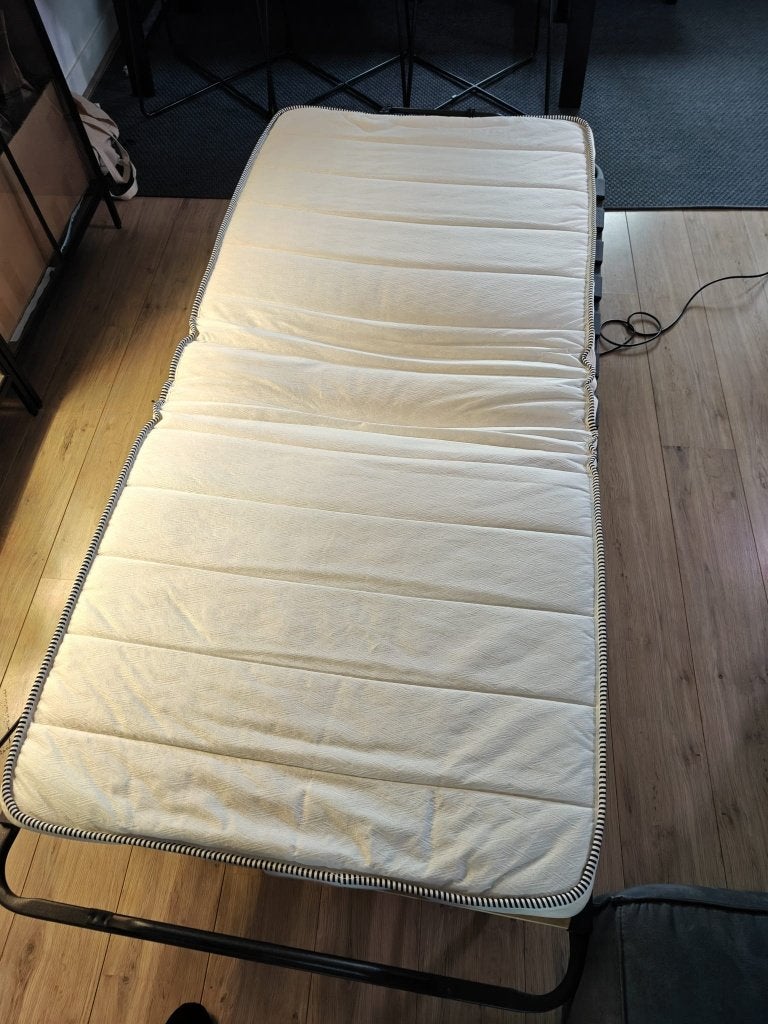 Inklapbare 1 persoon bed, Huis en Inrichting, Slaapkamer | Bedden, Ophalen, 90 cm, Eenpersoons, Zwart