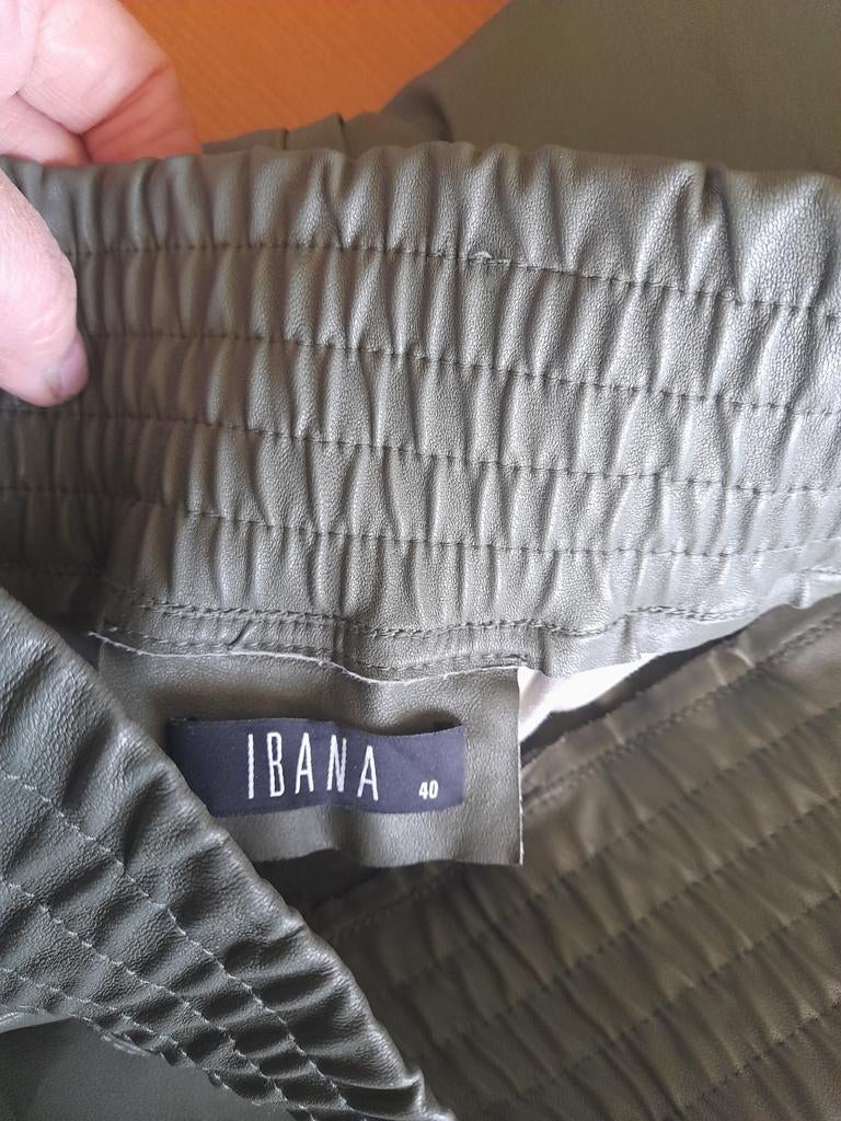 Broek  leer nieuw 40 merk ibana  m, Maat 38/40 (M), Nieuw, Ophalen of Verzenden, Lang