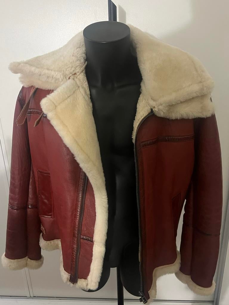 Gloednieuwe Lammy Pilotenjas - Ongedragen, Kleding | Heren, Jassen | Winter, Ophalen of Verzenden, Nieuw, Maat 52/54 (L), Bruin