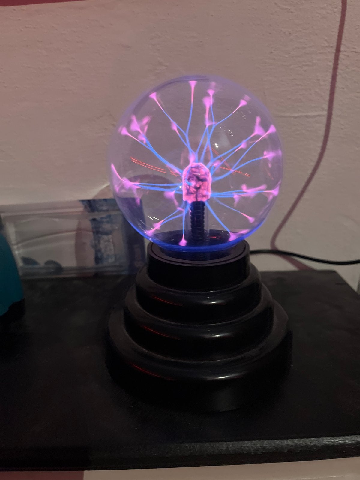 Mooie plasmabol - Decoratieve lamp met lichteffecten, Ophalen, Zwart, Overige materialen, Zo goed als nieuw
