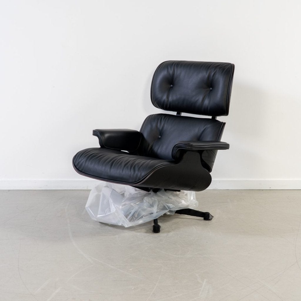 Vitra Lounge Chair Nero Leer/Essenhout XL, Niet ingevuld, Nieuw, Niet ingevuld, Niet ingevuld